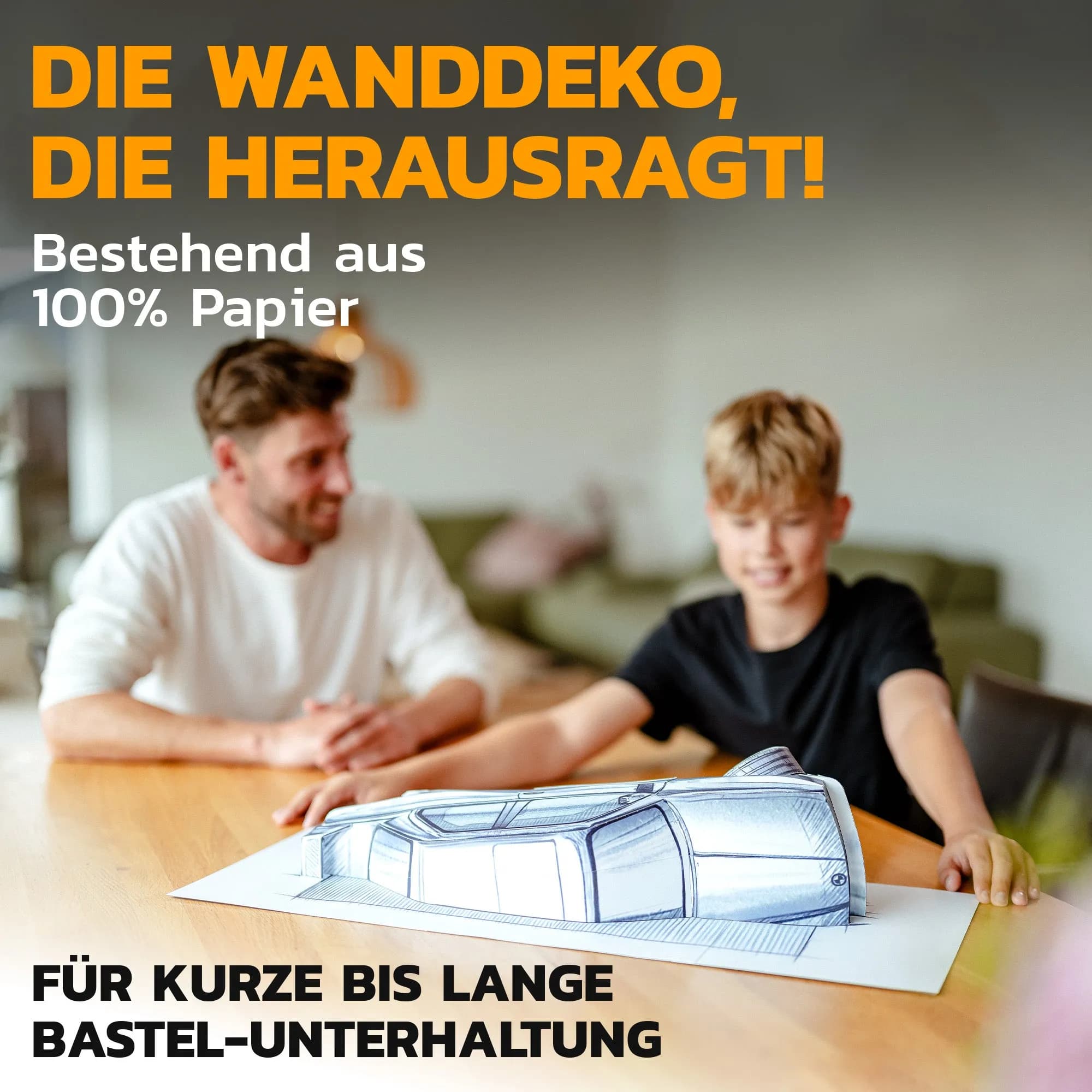 Bavarian Drift - Papercraft kit - Wall Sculpture 70 cm