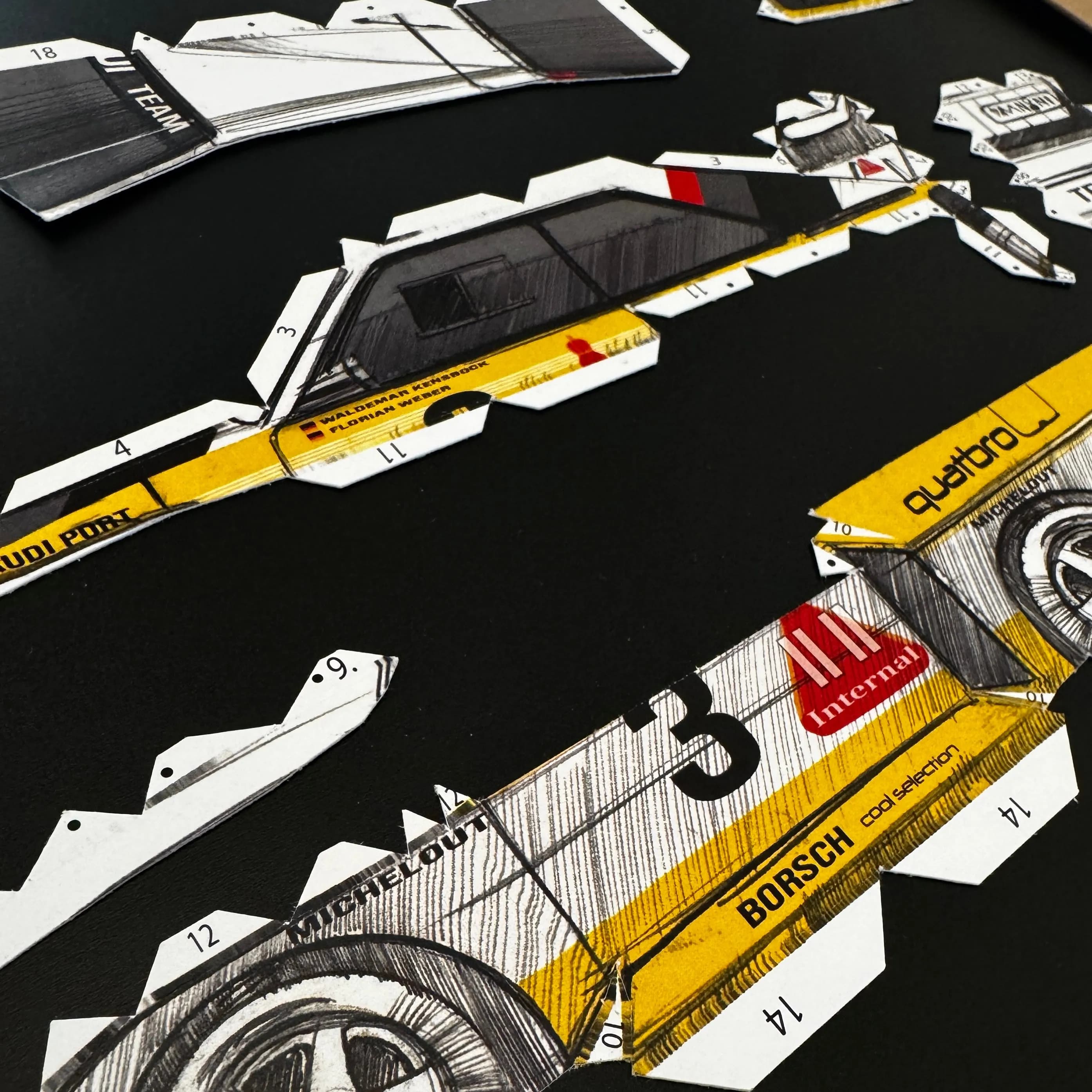 Hillclimb Hero Livery - Papercraft kit - Wall Sculpture 30 cm