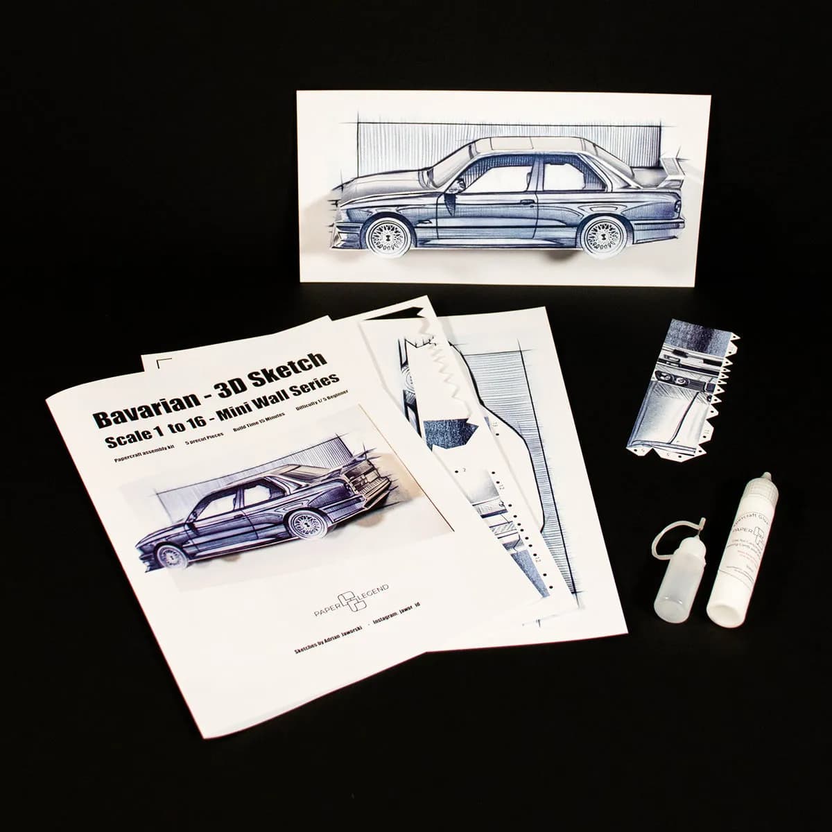 Bavarian Mini - Papercraft kit - Wall Sculpture 30 cm