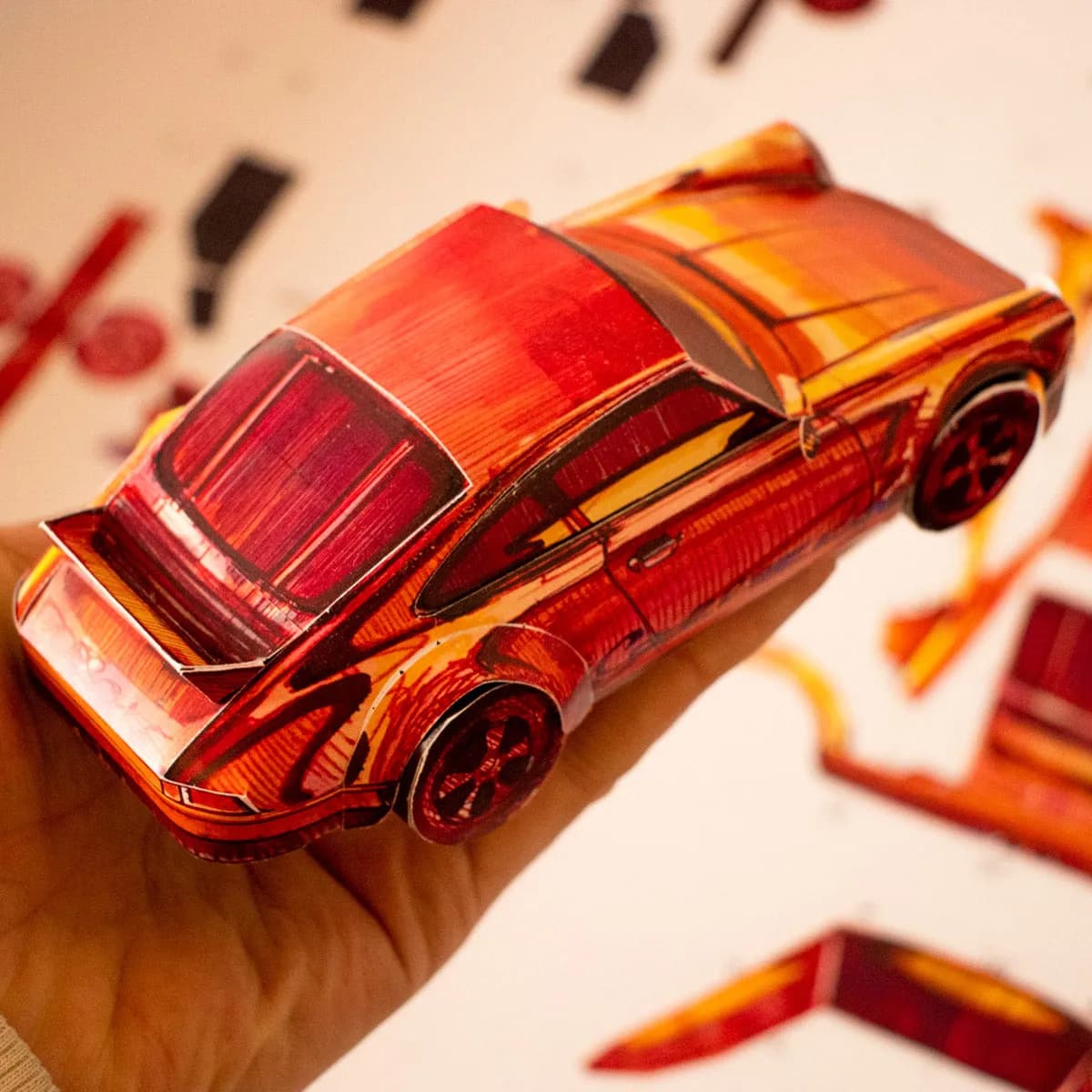 Ducktail 3D Sketch - Papercraft kit - 20 cm