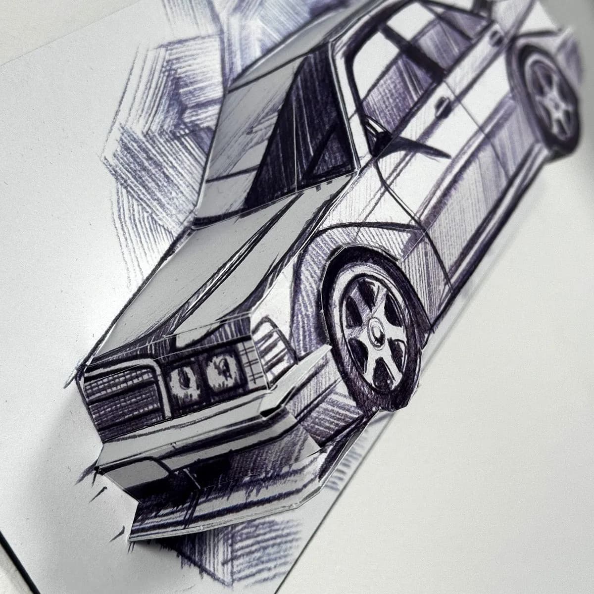 E190 Evo2 - Papercraft kit - Wall Sculpture 30 cm