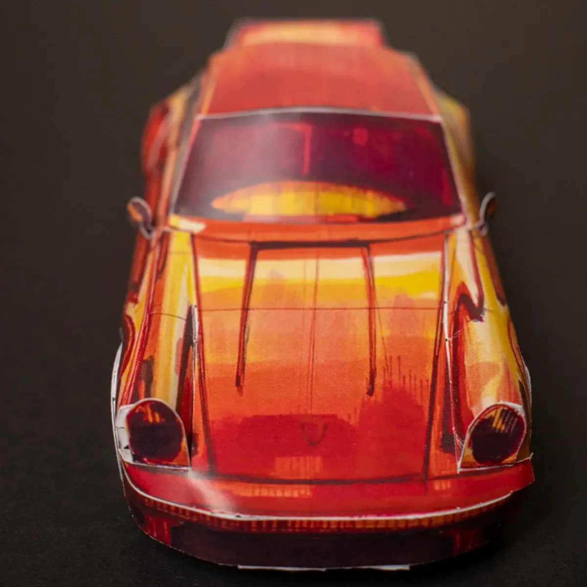 DIY Papiermodell Auto Geschenkidee