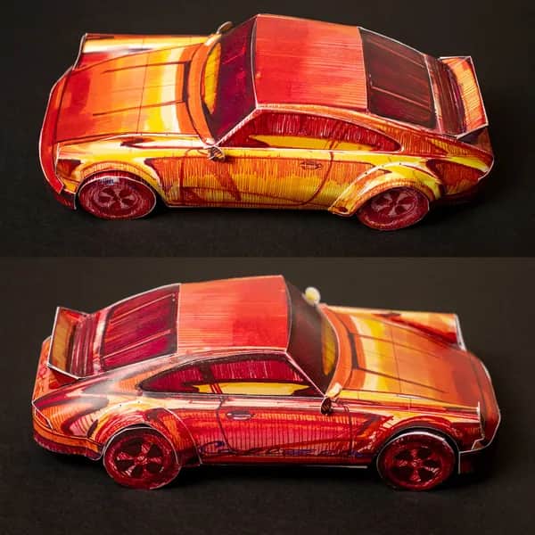 Porsche 911 Paper Model DIY