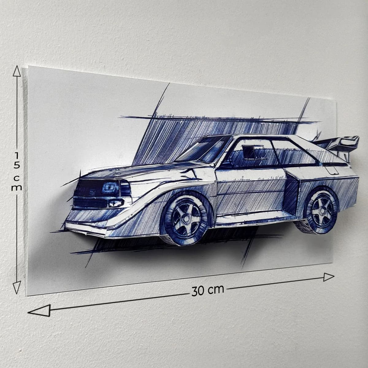Hillclimb Hero - Papercraft kit - Wall Sculpture 30 cm