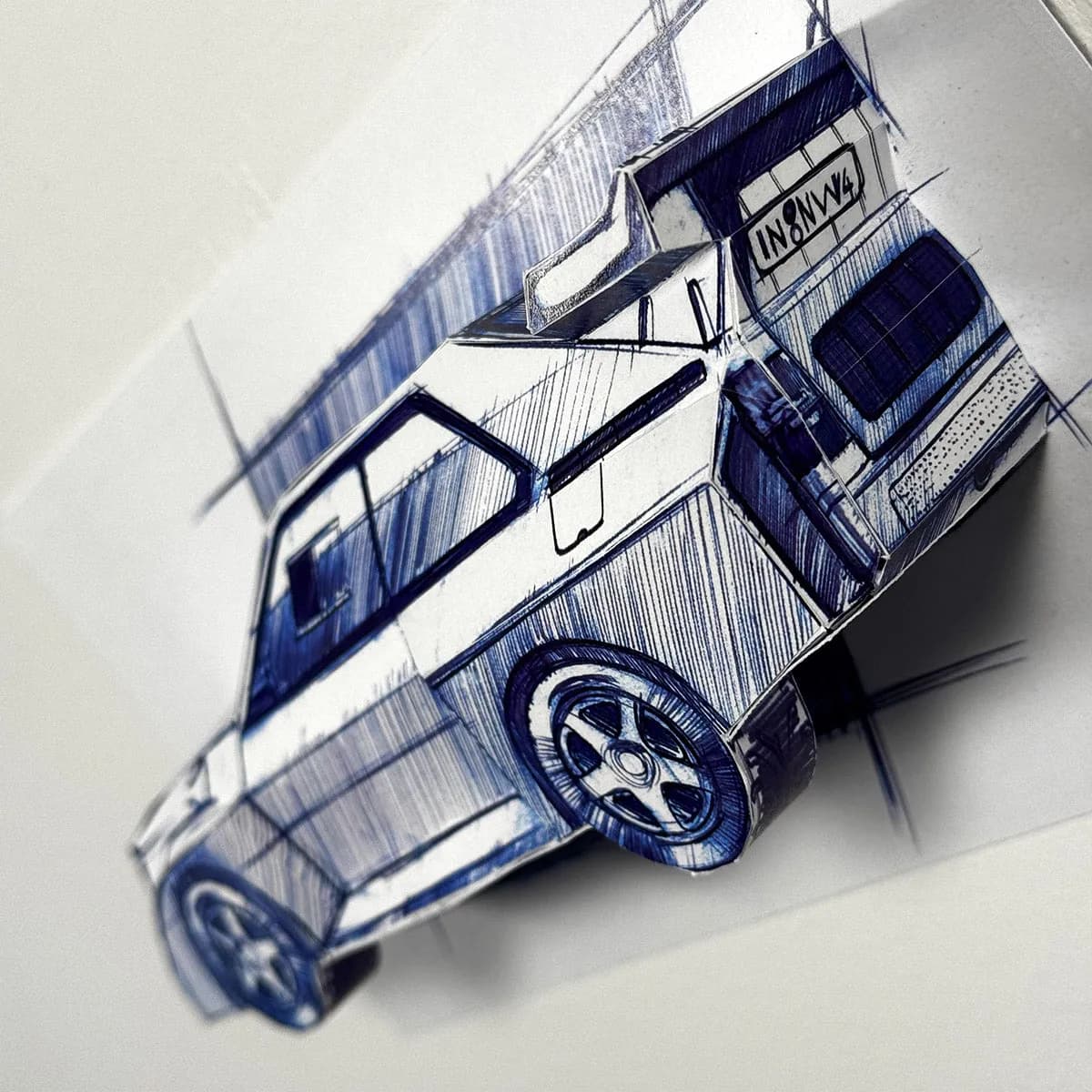 Hillclimb Hero - Papercraft kit - Wall Sculpture 30 cm