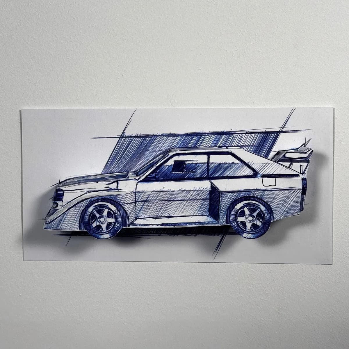 Hillclimb Hero - Papercraft kit - Wall Sculpture 30 cm